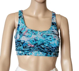 Lululemon Energy Bra Medium Support B-D Cup Quick Start Multi Blue Size 6 - Picture 1 of 5
