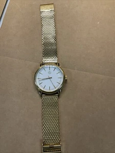 Mercedes Benz Classic Art Deco Bauhaus Car Accessory 18k Gold Plated Watch - Picture 1 of 13