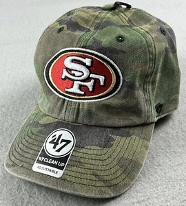 ‘47 Clean Up Men’s San Francisco 49ers Camo Adjustable Hat NEW - Picture 1 of 5