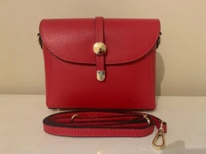 LISA MINARD LEATHER SMALL CROSSBODY BAG IN RED - Picture 1 of 5