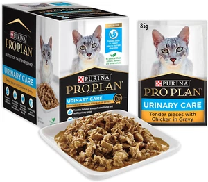 PRO PLAN Adult Urinary Tract Health Chicken Wet Cat Food 12X85G - Picture 1 of 12