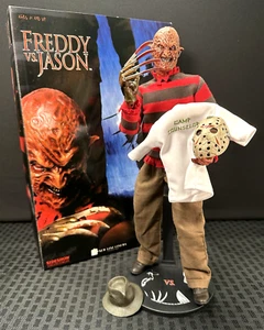Sideshow 1/6 Freddy Exclusive Camp Shirt Version - Freddy vs Jason RARE Complete - Picture 1 of 21