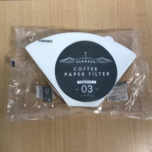 Hario Pegasus Größe 03 - 100 weißer Kaffeefilter - Made in Japan (PEF-03-100W) - Bild 1 von 2