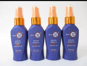 4 BOTTLES - IT'S A 10 MIRACLE LEAVE IN PLUS KERATIN 2 OZ - Picture 1 of 4