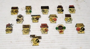 Lot of 15 Vtg Hardee's Super Bowl Lapel Pins Food Football Premium 1991 - Bild 1 von 2