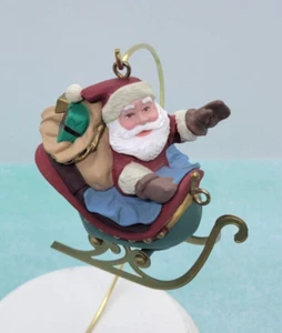 Hallmark Keepsake Santa Claus #5 en adorno de Santa y sus renos sin caja 1992 - Imagen 1 de 8