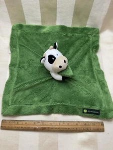 John Deere Baby Lovey Security Blanket Green Cow Hugging Plush Doll Nursery Toy - Picture 1 of 4