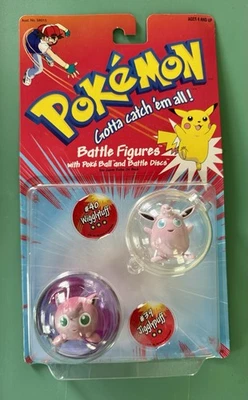 Figuras de batalla Hasbro Pokémon 1999 de colección sin usar, en caja #39 Jigglypuff #40 Wigglytuff Foto 1 de 2