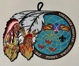 BSA OA 270 SKYUKA CHEROKEE CHAPTER PATCH,BLACK BORDER ,PALMETTO COUNCIL, NEW - Picture 1 of 2