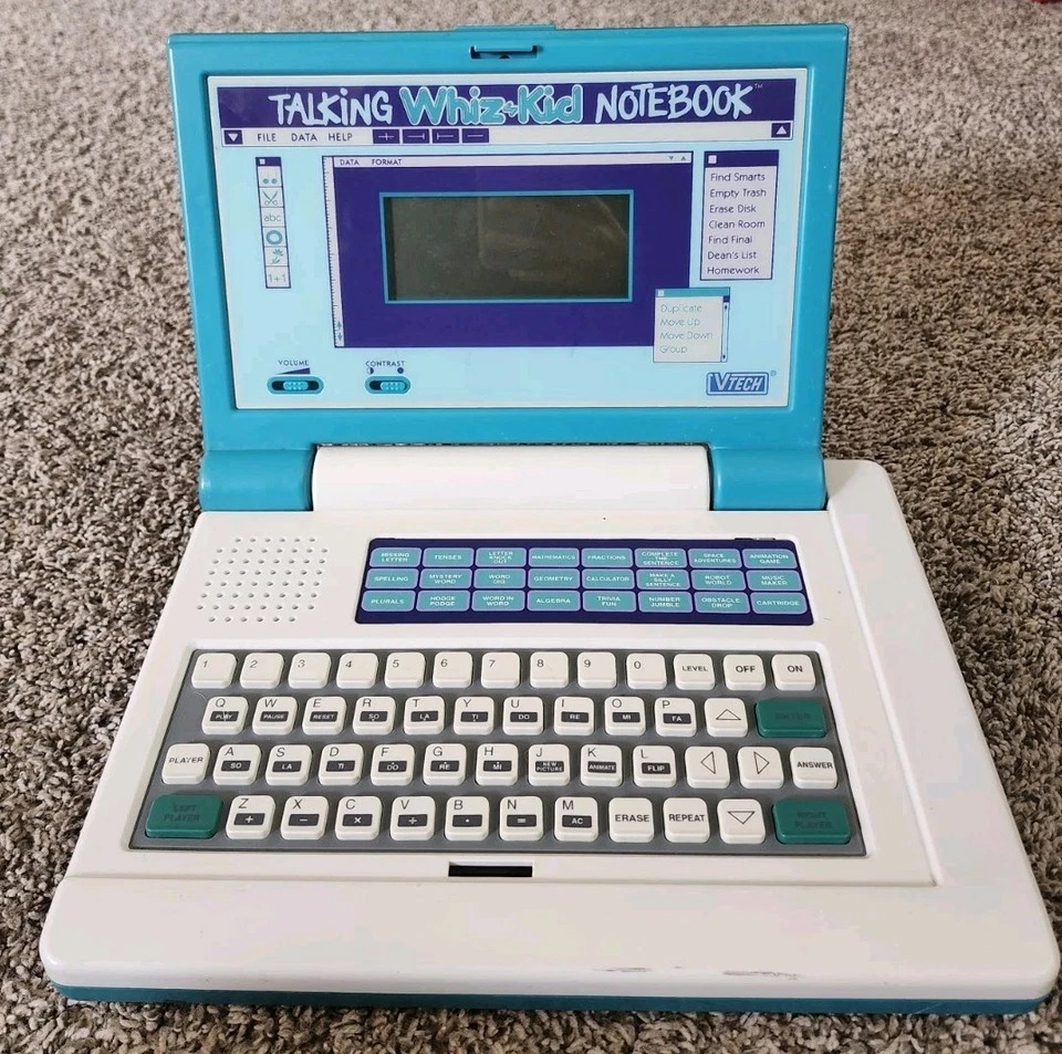 VTech Talking Whiz Kid Notebook Vintage Kids Electronic Laptop Toy - Works! - Image 1 of 4