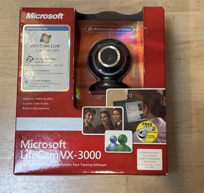 Microsoft LifeCam VX-3000 USB 2.0 Webcam New Sealed in Box - Image 1 of 4