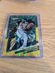 2021-22 Panini Donruss - Jayson Tatum #60 Holo láser verde y amarillo - Imagen 1 de 2