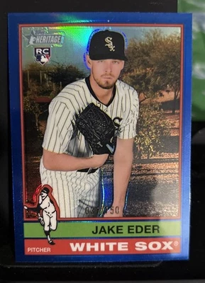 2025 Topps Heritage - Jake Eder #95 Dark Blue Border (RC) - Image 1 of 3