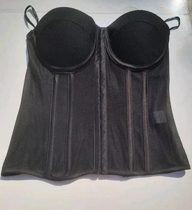 Nuevo con etiquetas Corsé Charlotte Russe Malla Negra Rocking Royalty Bustier Talla Mediana M - Imagen 1 de 3
