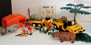 Vintage 1980er Playmobil Safari Expedition Ngorongoro 50+ Konvolut LKW Tierzelt - Bild 1 von 10