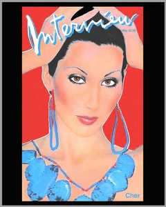 Andy Warhol's Interview Magazine • Mai 1982 • CHER COVER ART -''POSTER'' • Selten! - Bild 1 von 10