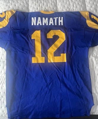 RARO: Camiseta Mitchell & Ness Joe Namath St Louis Rams Throwbacks Talla 56 Foto 1 de 2