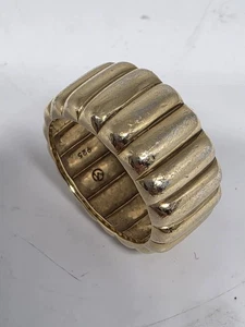 MEJURI 925 STERLINGSILBER GERIPPTER BANDRING GRÖSSE 5 - Bild 1 von 7