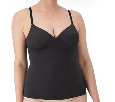 Cami de espuma inalámbrica Maidenform control firme modelado camisola negra talla XXL Foto 1 de 4
