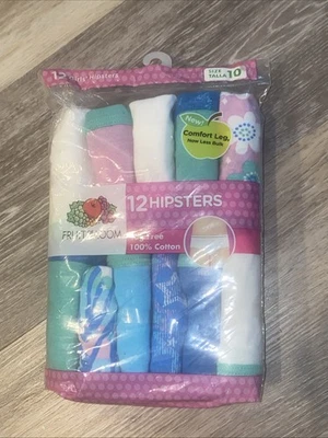 Fruit of the Loom Underwear Assorted Cotton Hipster Panties, 12 Pack Sizes 10 - Image 1 of 4