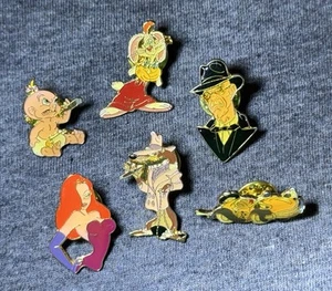 Set Vintage Disney Roger Rabbit Pins Jessica Rabbit Auto Richter Doom Smart Weasel - Bild 1 von 2