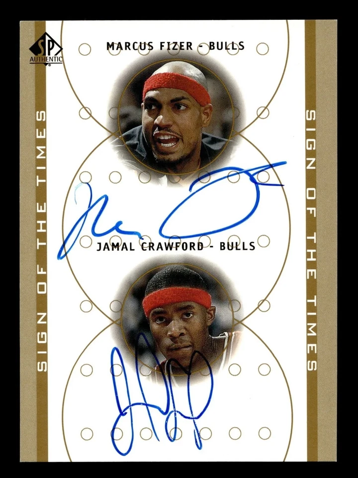 2000-01 SP Auténtico Sign of the Times Doble Jamal Crawford Novato Automático RC Foto 1 de 2
