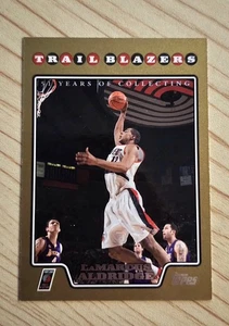 ๐ฅ2008-09 TOPPS GOLD BORDER LaMARCUS ALDRIDGE #27 953/2008๐ฅ - Picture 1 of 5