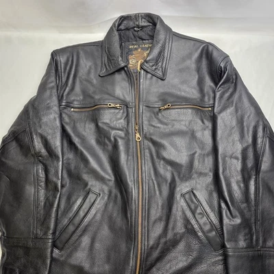 Vintage 80s Leather Motorcycle Biker Jacket Size S - Image 1 of 4