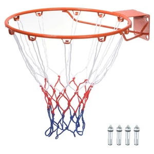 18" Basketball Rim Replacement Indoor Outdoor Wall Mounted Standard Goal Orange - Picture 1 of 7