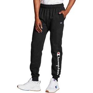 Champion Black Men's Powerblend Graphic Jogger Pants - Picture 1 of 2