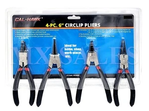 Juego de 4 alicates de anillo circular y a presión de 6 piezas interno externo curvo recto recto - Imagen 1 de 5