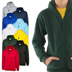 Boys & Girls Childrens Full Zip Hoodie Sweatshirt SCHOOL SPORT LEISURE CHILDRENS - Picture 1 of 9
