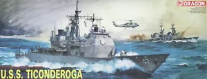 DRAGON 1003 1/350 Scale U.S.S. Ticonderoga CG-47 Assembly Warship Model Kit - Picture 1 of 11