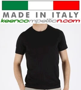 ★ T-SHIRT GIROCOLLO SOTTOGIACCA MAGLIA ESTERNA NERA di colore nero 100% cotone ★ - Foto 1 di 2