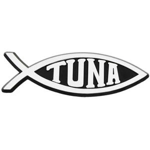 Tuna Fish Plastic Auto Emblem - [Silver][5'' x 1 3/4''] - Picture 1 of 1
