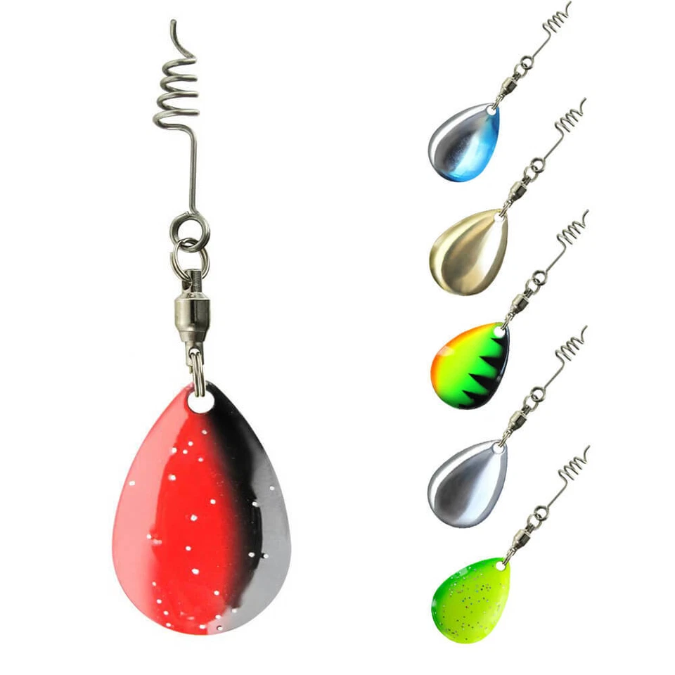 Jenzi Spinner-Blättchen mit Feder-Schraube 65mm 2Stk Hochseeangeln Spinner - Bild 1 von 1