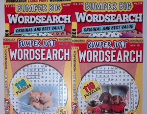 4 X LARGE PRINT WORDSEARCH BUMPER BIG & JUST BOOKS MAGAZINES 472 PUZZLES - Picture 1 of 22
