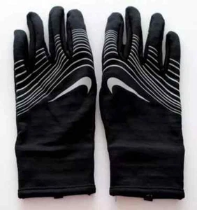 Nike Sphere Running Gloves 4.0 Women's Touch Screen 360 Black/Silver - Picture 1 of 4