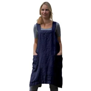 Women’s Pinafore Square Apron Baking Cooking Gardening Works Cross Back Cotto... - Picture 1 of 6