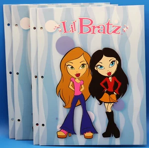 VINTAGE 2004 LIL' BRATZ 4 pcs 2-POCKET FOLDERS NEVER USED - Picture 1 of 1