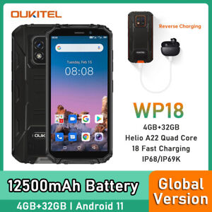 12500mAh OUKITEL WP18 Rugged Phone 4GB+32GB Android 11 Helio A22 Global Version