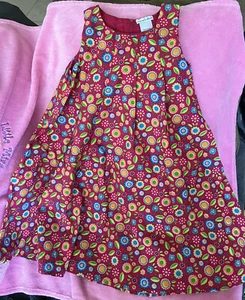 Chasing Fireflies Girls Pink Floral Swing Dress Size 7, Zip Back - Picture 1 of 8