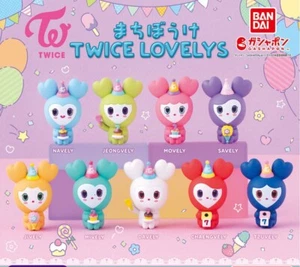 TWICE LOVELYS Machiboke Capsule Toy Mascot Figure Japan Total 9 types Bandai - Picture 1 of 13