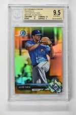 2017 Bowman Chrome Prospects Gold Refractors #BCP-209 Jacob Faria /50 BGS 9.5