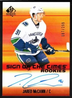 JARED McCANN 2015-16 UD SP Authentic Sign of the Times Rookie Auto #/299 RC - Image 1 of 2