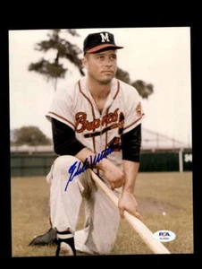 Eddie Mathews PSA DNA Coa Signed 8x10 Photograph Autograph Braves - Picture 1 of 3