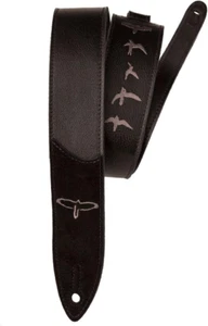 Guitars Premium Leather 2" Strap Embroidered Birds, Black (ACC-3166) - Picture 1 of 2