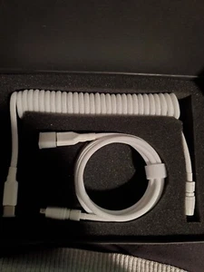 DROP White Coiled YC8 Keyboard Cable - MDX-36961-6 - Picture 1 of 5