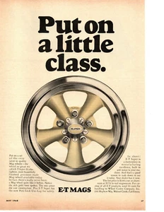 1968 E-T MAGS WHEEL ~ ORIGINAL PRINT AD - Picture 1 of 1