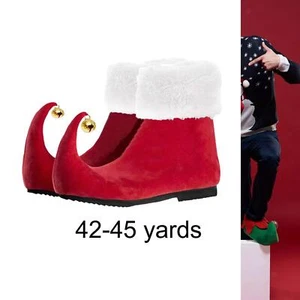 Red Elf Shoes Christmas Red Elf Shoes for Dressing up Festive Celebration - Picture 1 of 25